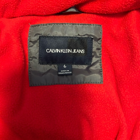 Calvin Klein Jeans Boys Gray Puffer Coat Sz 6 - Picture 2 of 8